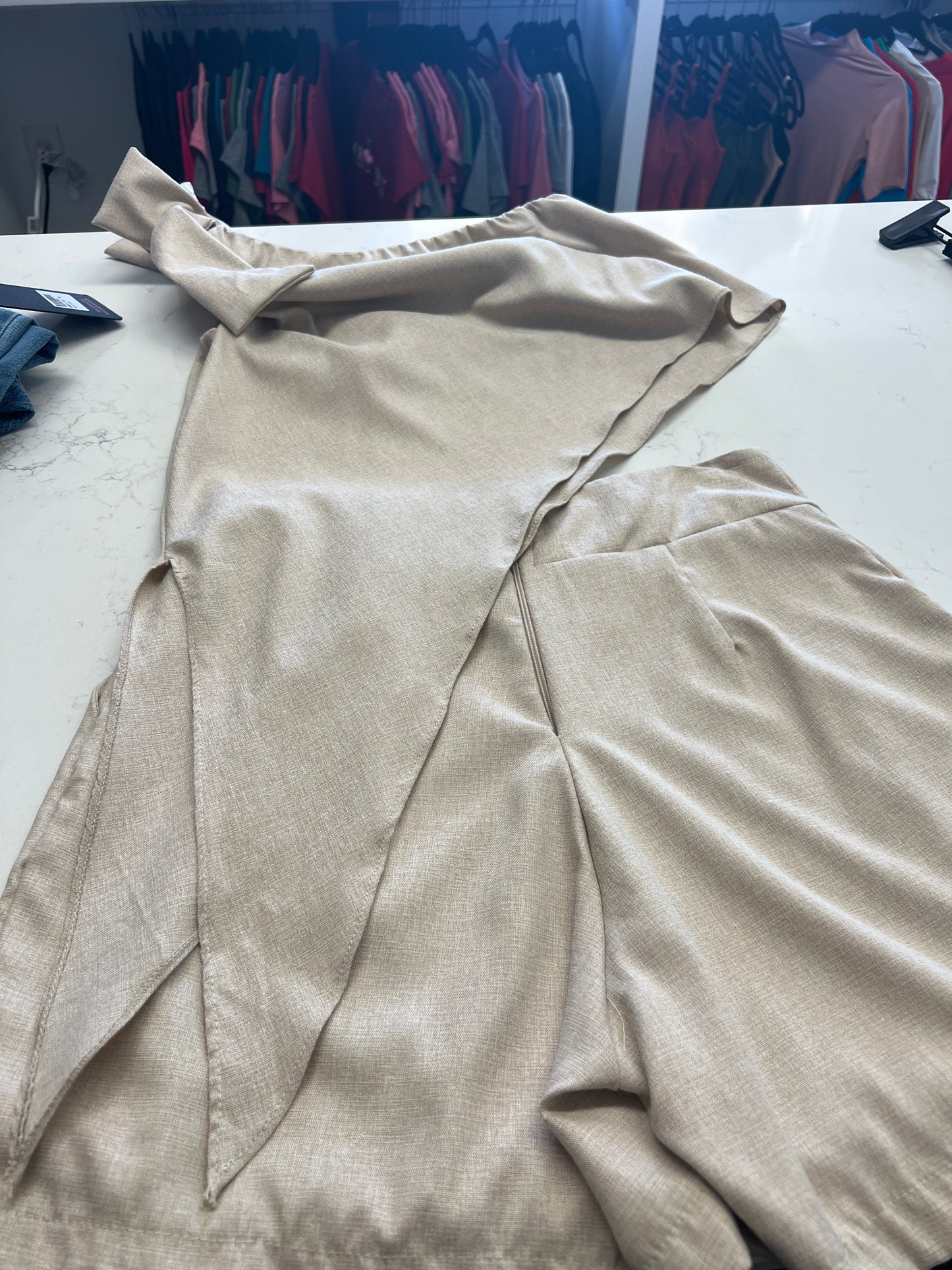 Conjuto short/saia com laço