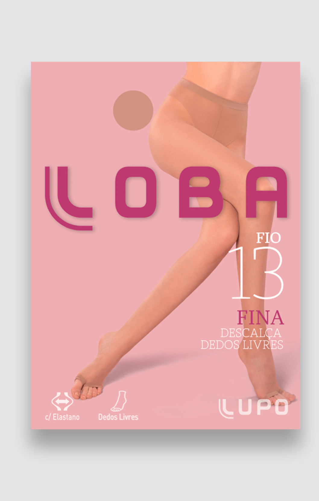 Lupo loba meia calça fio 13 dedos livre