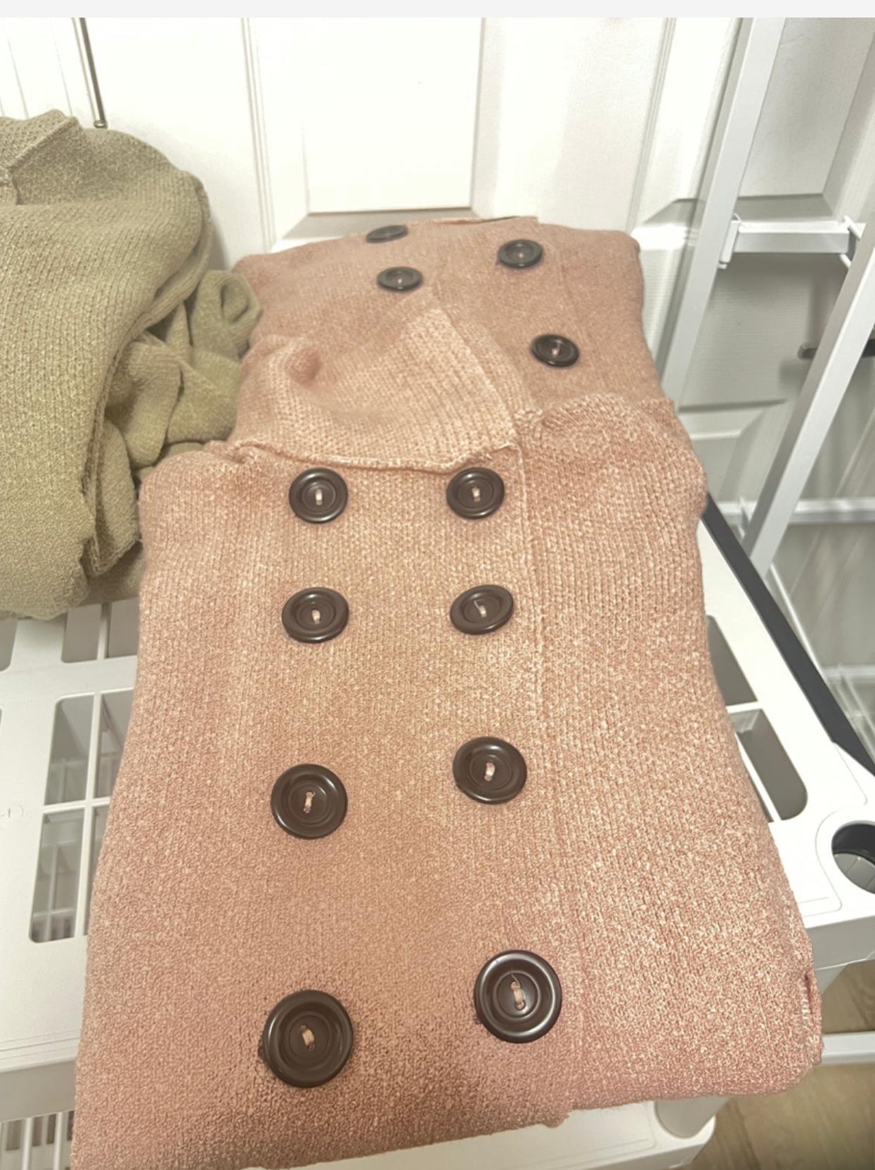 6-button mousse coat with pocket