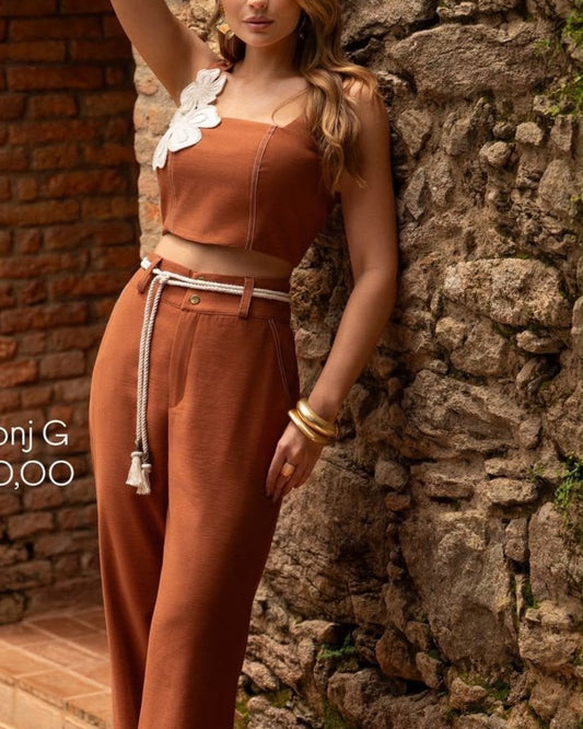 Conjunto Marrom VIP Boutique